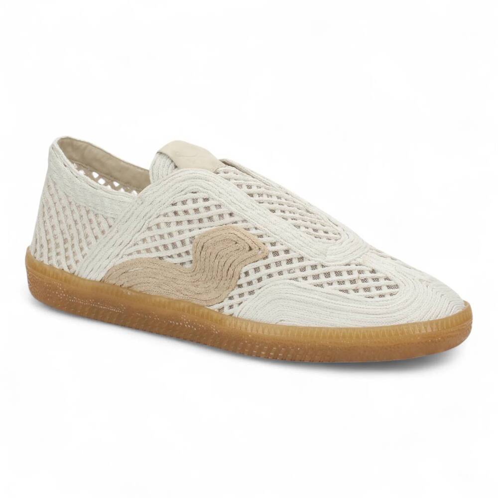 NEW LOVE RIO women's franky vintage crochet sneakers in off white